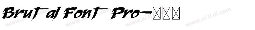 Brutal Font Pro字体转换